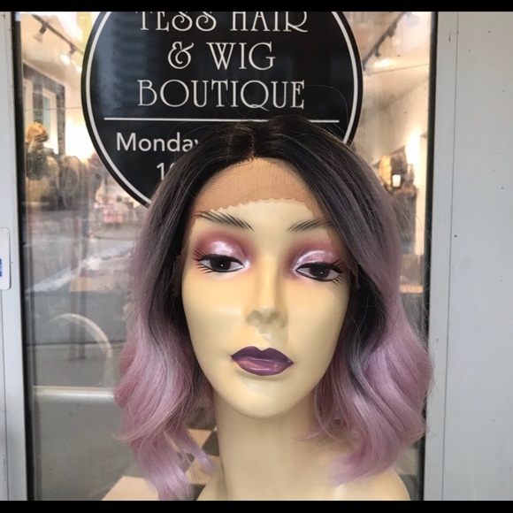 Short pink Lacefront wig main image 7
